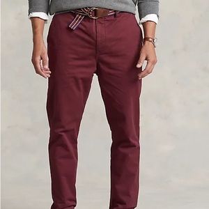 Polo Ralph Lauren Maroon Stretch Classic Fit Chino Pant 34x34